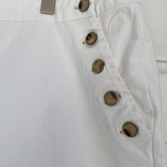 Lane Bryant Flare‎ Sailor Cotton Twill Stretch Pants White 28 - Picture 15 of 16